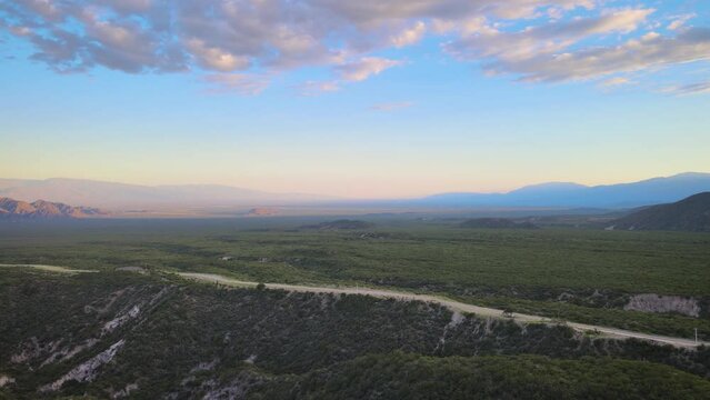Aerial view of Chilecito landscape, La Rioja, Argentina