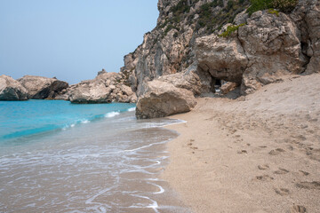 Amazing view of Kathisma Beach at Lefkada, Greece
