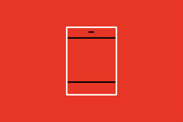 tablet illustration in flat style design. Vector illustration.	