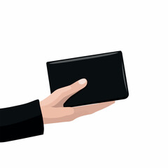 Wallet in Hand in cartoon, doodle style. Isolated 2d vector illustration in logo, icon, sketch style, Eps 10. AI Generative