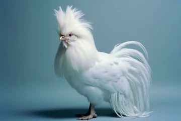 Rolgordijnen White silkie chicken © Karen