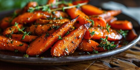 Warm and Spiced Veggie Comfort - Turmeric Ginger Honey Glazed Carrots - Culinary Comfort in Every Bite - Subtle Light Enhancing Glazed Carrots