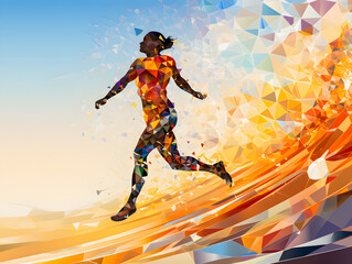 Olympic Games in Paris 2024. Athletics athlete. Generative AI
