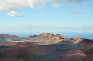 Fototapeta na wymiar Volcanic landscape of Lanzarote, Canary Islands, Spain