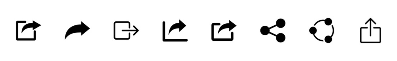 Share icon set. Sharing vector icon