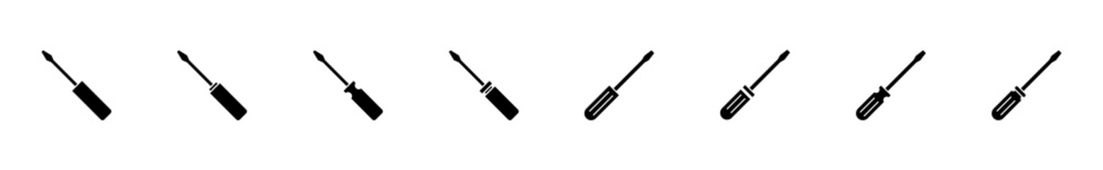 Screwdriver icon set. tools icon vector