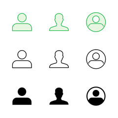 People icon set. person icon vector. User Icon vector. team symbols