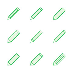 Pencil icon set. pen symbol. edit icon vector