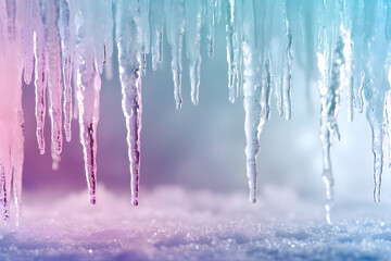 Winterliche Farbexplosion: Bunte Eiszapfen-Rahmen verleihen Klarheit und Kühle