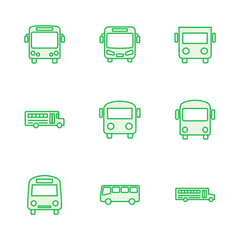 Bus icon set. bus vector icon