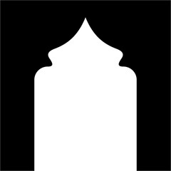 Islamic Arch Design Glyph Inverted Black Filled silhouettes Design pictogram symbol visual illustration