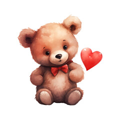 Sweet Romance: Valentine's Day Teddy Bear - Adorable and Furry Symbol of Affection