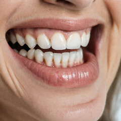 Teeth whitening beautiful female smile. Dental care. Dentistry concept.