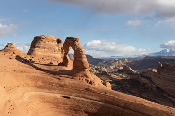 delicate arch in arches national park  - obrazy, fototapety, plakaty