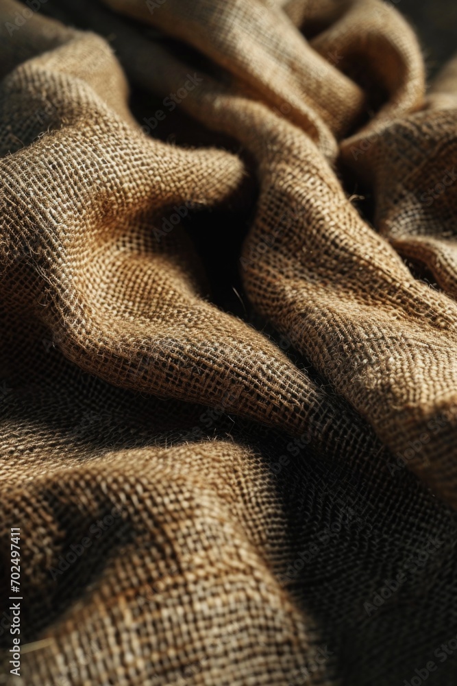 Aufkleber A detailed close-up of a piece of burlock cloth, showcasing its intricate texture and patterns. Perfect for fashion design projects or textile backgrounds