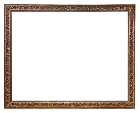 Golden decorative frame. Landscape 