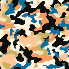Seamless Camouflage Classic Pattern Array