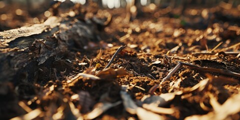 A close up of a fallen tree in the woods. Suitable for nature-themed projects
