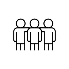 Friend support outline icons,  minimalist vector illustration ,simple transparent graphic element .Isolated on white background