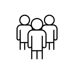 Friend group outline icons,  minimalist vector illustration ,simple transparent graphic element .Isolated on white background