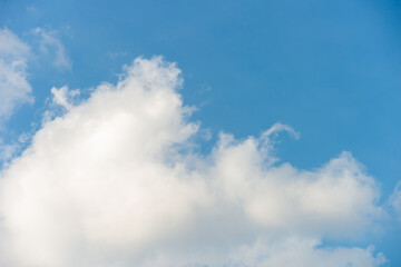 Blue sky and white clouds relaxing nature background photography, Thailand