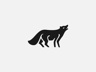 Vector  wolf logo vector icon illustration