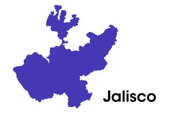 Jalisco map in Mexico