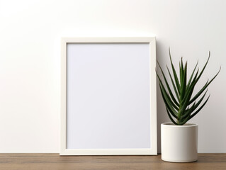 Minimalistic Image Mockup with Copy Space and Black Frame