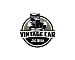1932 ford caupe car logo. best for badges, emblems, icons and car industry. isolated ash background view from front.