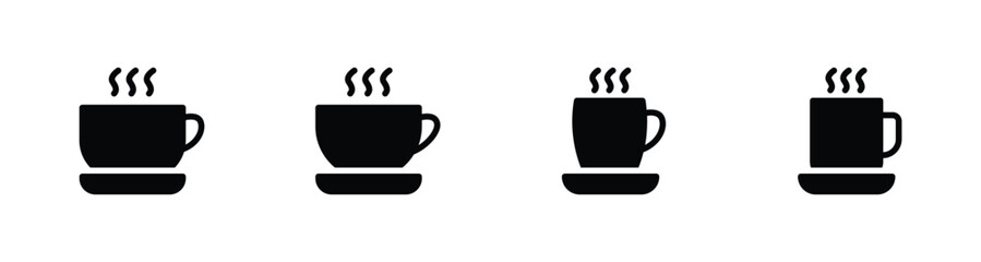 Cup of coffee icon set vector illustration