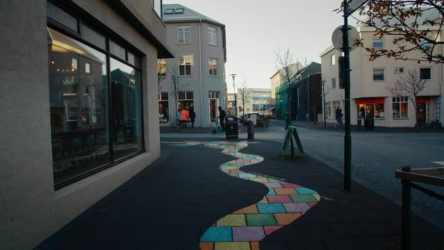 Reykjavik street paint