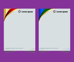 Professional corporate company business colorful letterhead template design with a4 size stationary item modern letterhead.