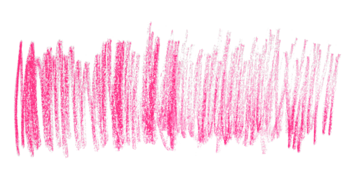 pink pencil strokes isolated on transparent background