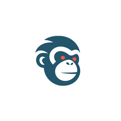 Monkey logo design inspiration vector template. Animal   design concept.