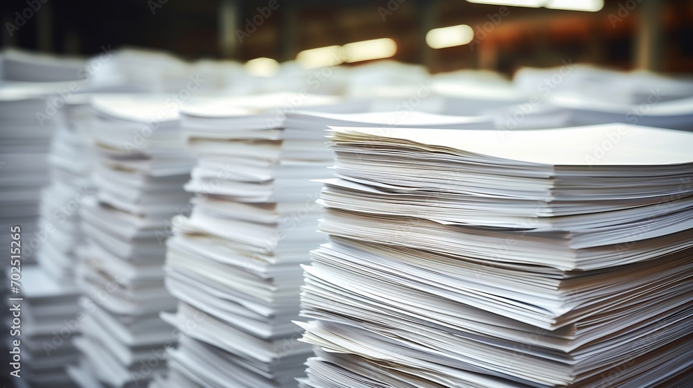 Poster stacks of paper : generative ai
