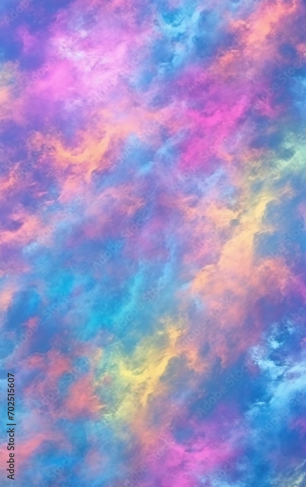 Aufkleber tie dye sky seamless pattern : generative ai