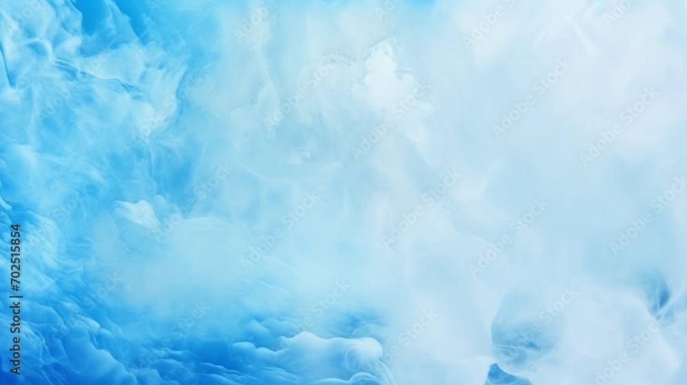 Aufkleber Abstract background of vivid blue and white color mixing with different tints creating uneven surface : Generative AI