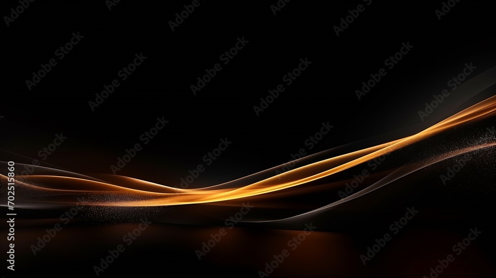 Poster modern black background line light abstract : generative ai