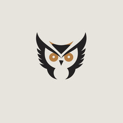 Owl logo design inspiration vector template. Creative bird icon symbol.