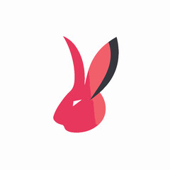 Rabbit abstract icon. Vector design template elements for your application or corporate identity.