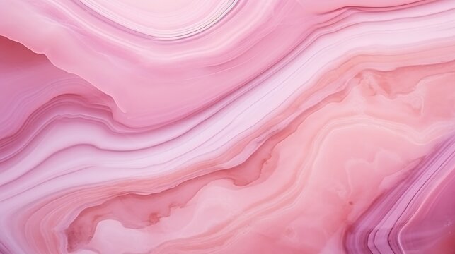 PINK MAGIC AGATE. Marble art. Abstract background. Pastel trendy colors. Ancient oriental drawing technique. Style incorporates the swirls of marble or the ripples of agate. ART. Natur : Generative AI