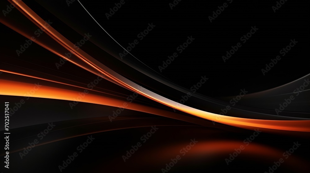 Poster modern black background line light abstract : generative ai