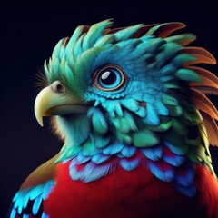 quetzal, Pharomachrus, Trogonidae, quetzales, isolated White background