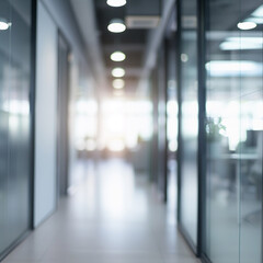 Abstract blurred office hall interior and meeting room. - obrazy, fototapety, plakaty
