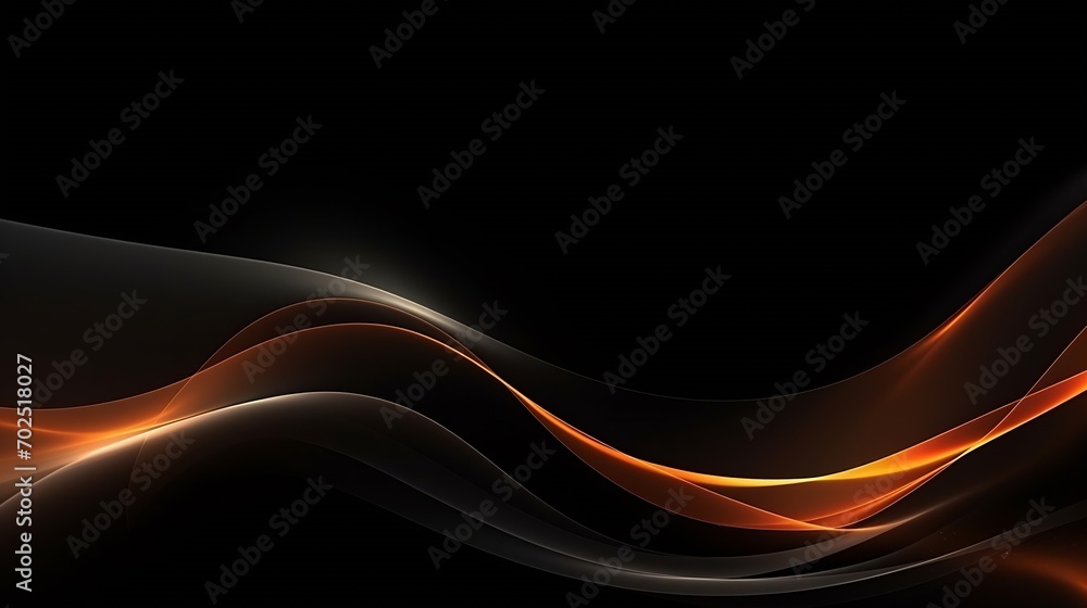 Poster modern black background line light abstract : generative ai