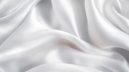 White gray satin texture that is white silver fabric silk background with beautiful soft blur pattern natural. : Generative AI - obrazy, fototapety, plakaty