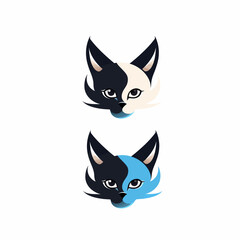 Cat Logo Template vector icon illustration design