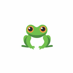 Frog icon. Isolated on white background. Vector illustration.