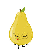 Pear character illustration