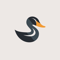 swan logo vector icon illustration design template -